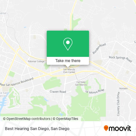 Best Hearing San Diego map