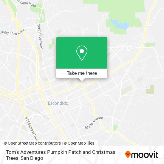 Mapa de Tom's Adventures Pumpkin Patch and Christmas Trees