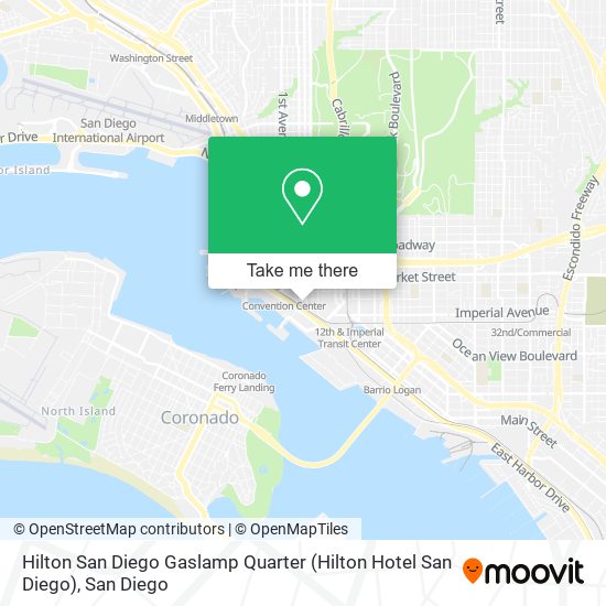 Hilton San Diego Gaslamp Quarter (Hilton Hotel San Diego) map