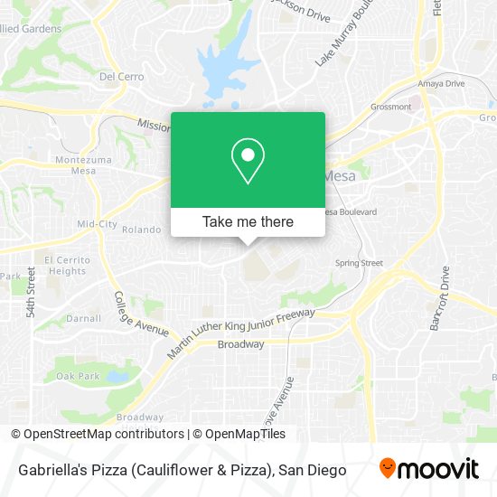 Mapa de Gabriella's Pizza (Cauliflower & Pizza)