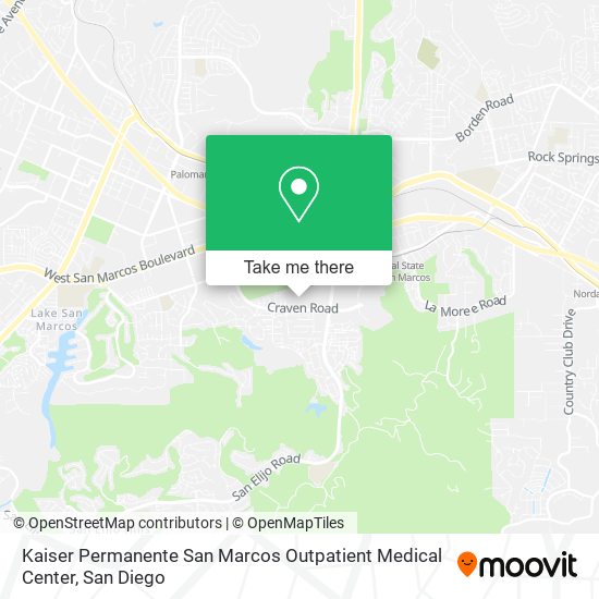 Kaiser Permanente San Marcos Outpatient Medical Center map