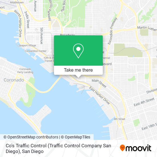 Mapa de Co's Traffic Control (Traffic Control Company San Diego)