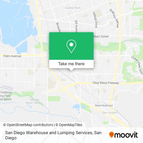 Mapa de San Diego Warehouse and Lumping Services