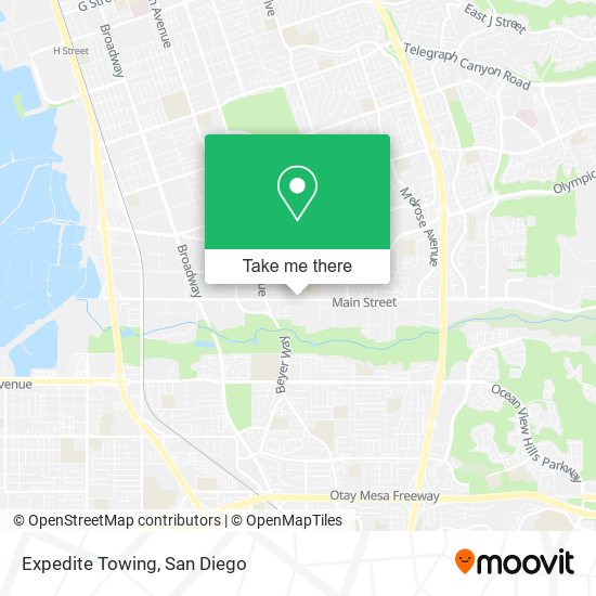 Expedite Towing map