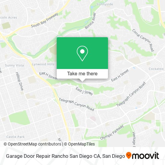 Garage Door Repair Rancho San Diego CA map