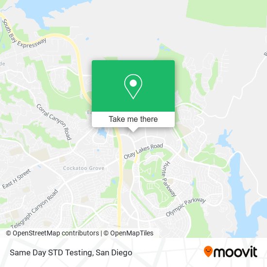 Same Day STD Testing map