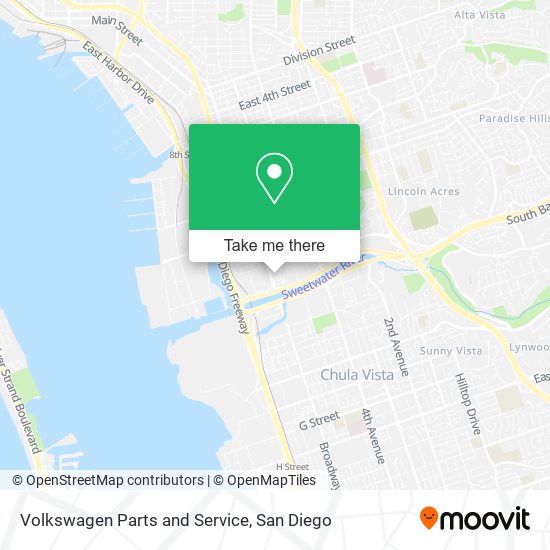 Mapa de Volkswagen Parts and Service