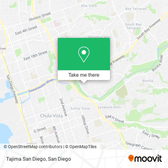 Mapa de Tajima San Diego