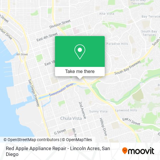 Red Apple Appliance Repair - Lincoln Acres map