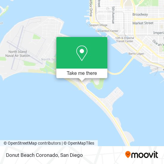 Donut Beach Coronado map