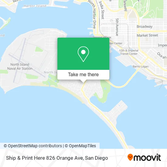 Mapa de Ship & Print Here 826 Orange Ave