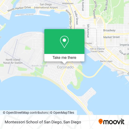 Mapa de Montessori School of San Diego