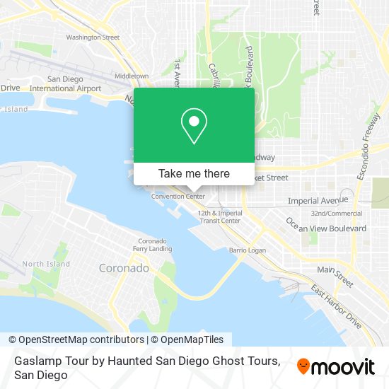 Gaslamp Tour by Haunted San Diego Ghost Tours map