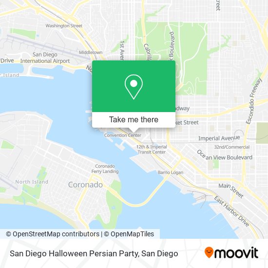 San Diego Halloween Persian Party map