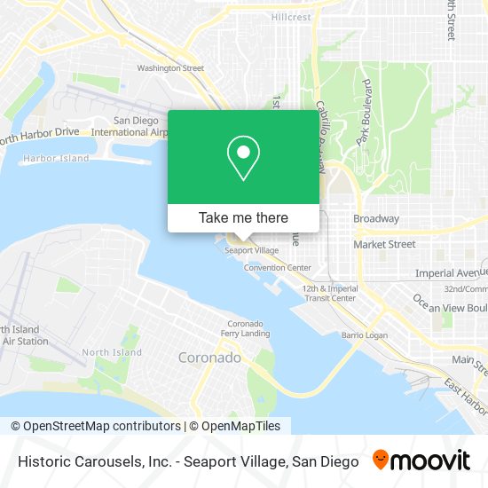 Historic Carousels, Inc. - Seaport Village map