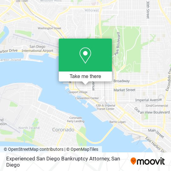 Mapa de Experienced San Diego Bankruptcy Attorney