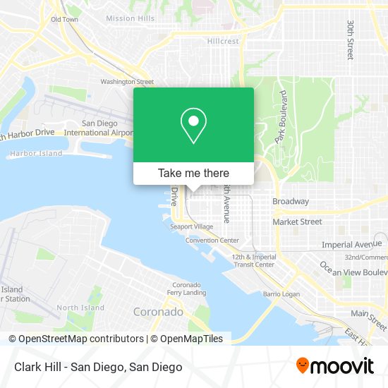 Mapa de Clark Hill - San Diego