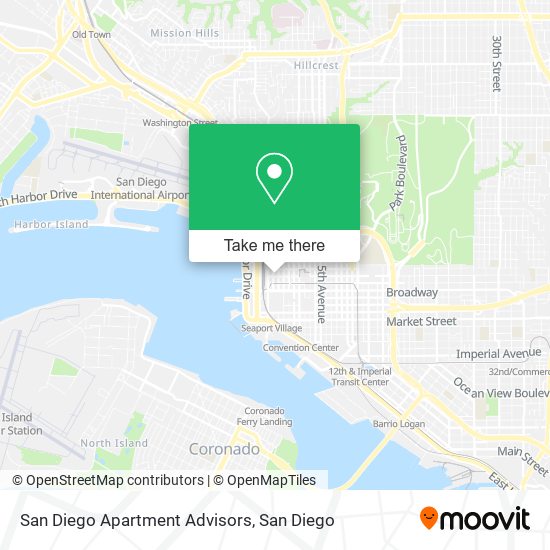 Mapa de San Diego Apartment Advisors