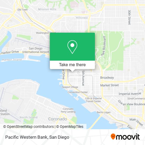 Pacific Western Bank map