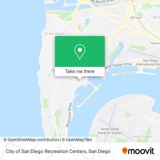 City of San Diego Recreation Centers map
