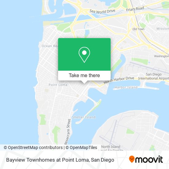 Bayview Townhomes at Point Loma map