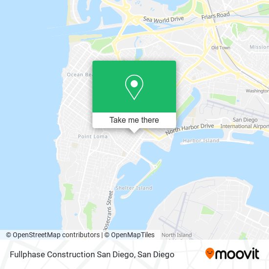 Mapa de Fullphase Construction San Diego