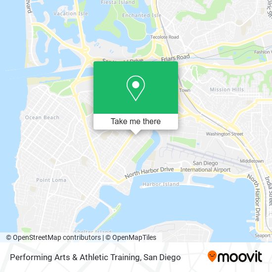Mapa de Performing Arts & Athletic Training