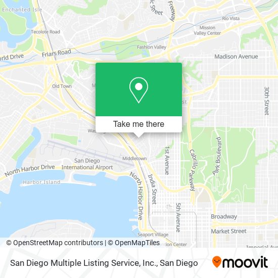 Mapa de San Diego Multiple Listing Service, Inc.