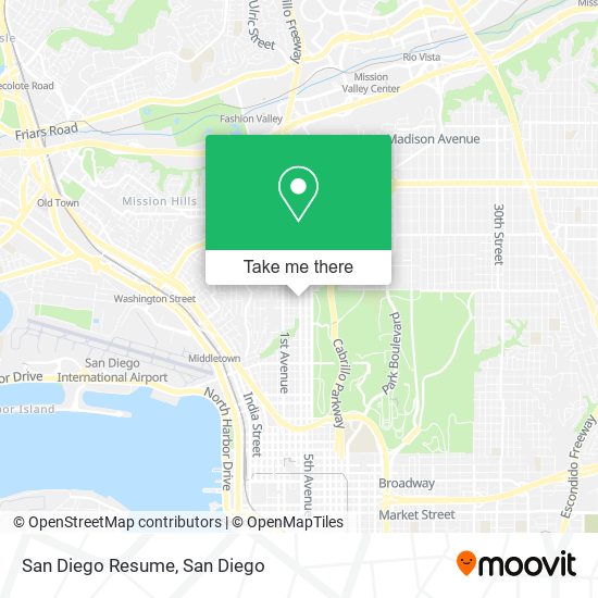 San Diego Resume map