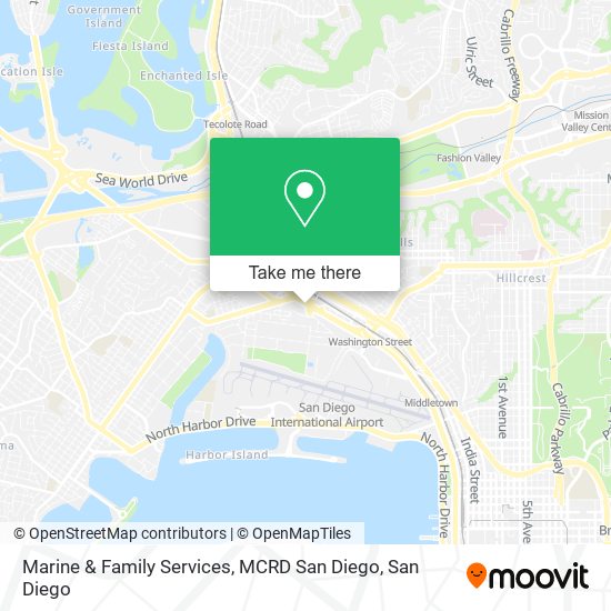 Mapa de Marine & Family Services, MCRD San Diego