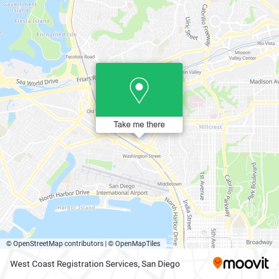 Mapa de West Coast Registration Services