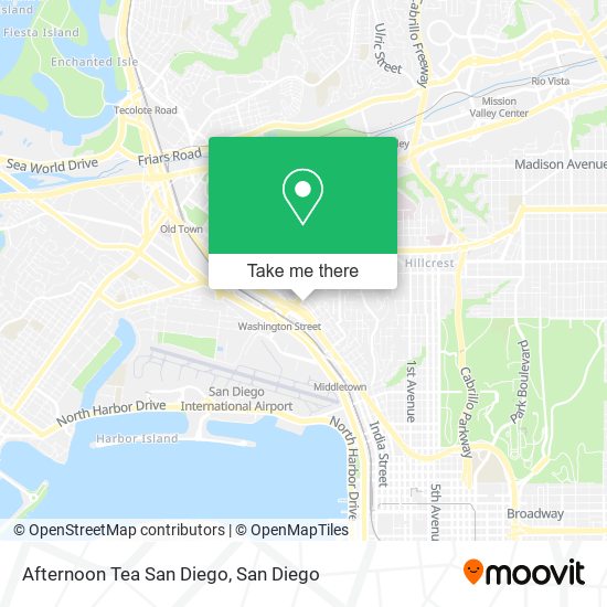 Mapa de Afternoon Tea San Diego