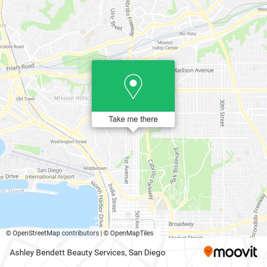 Mapa de Ashley Bendett Beauty Services