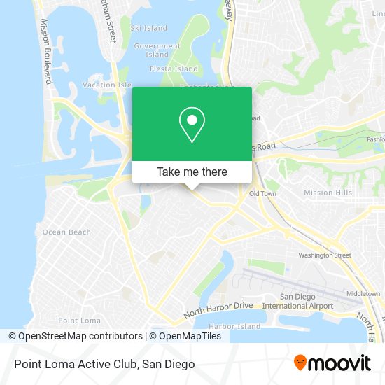 Point Loma Active Club map