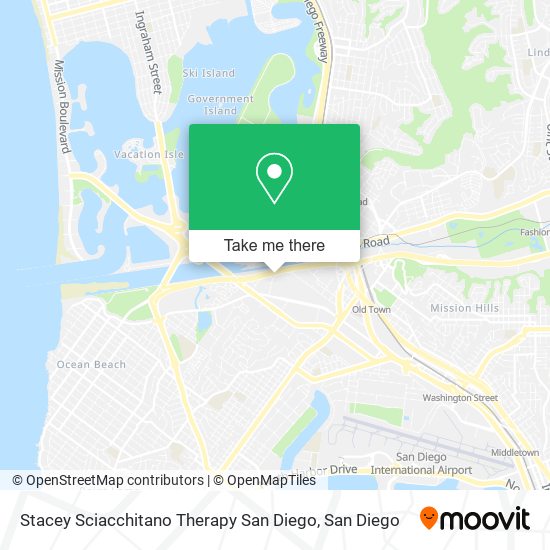 Mapa de Stacey Sciacchitano Therapy San Diego