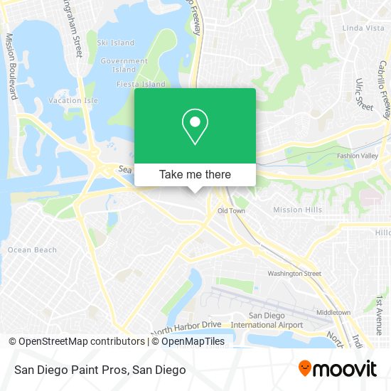 San Diego Paint Pros map