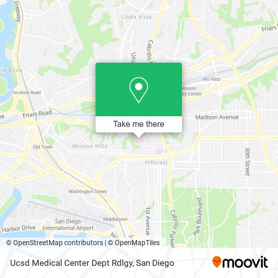 Ucsd Medical Center Dept Rdlgy map