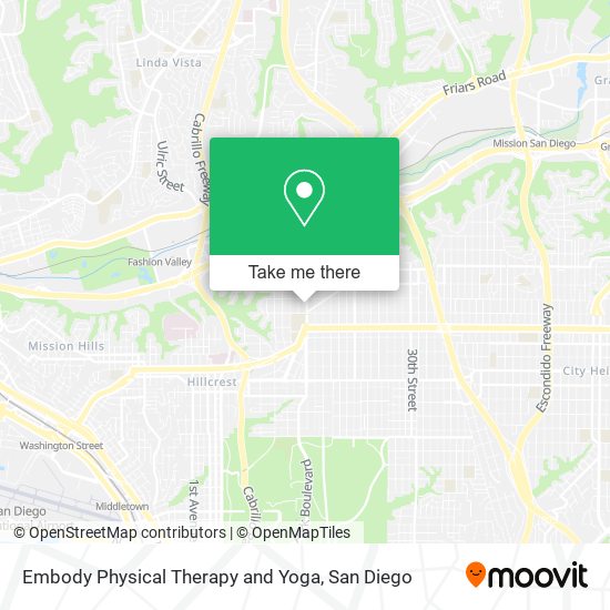 Embody Physical Therapy and Yoga map