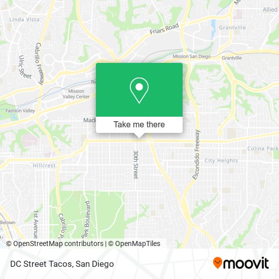 Mapa de DC Street Tacos
