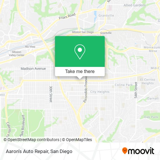 Aaron's Auto Repair map