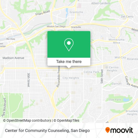 Center for Community Counseling map