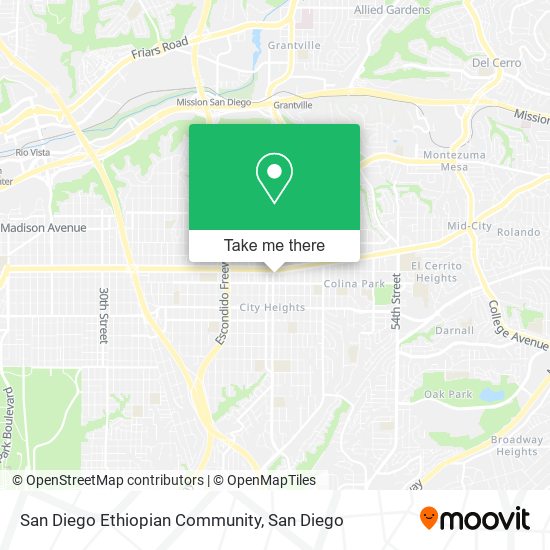 Mapa de San Diego Ethiopian Community