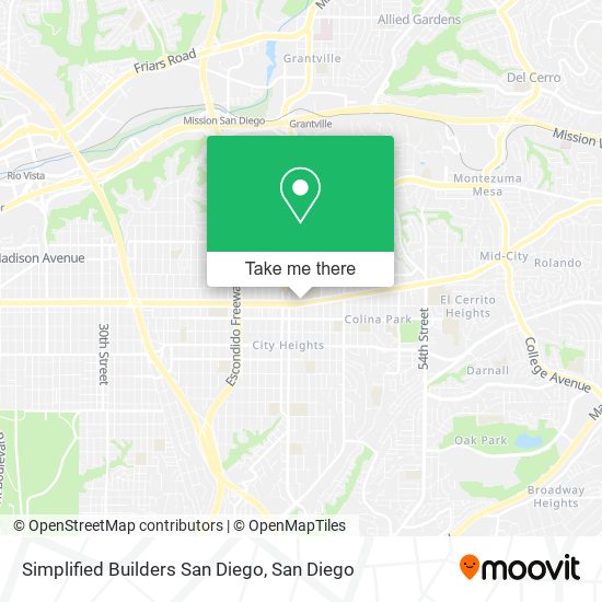 Simplified Builders San Diego map