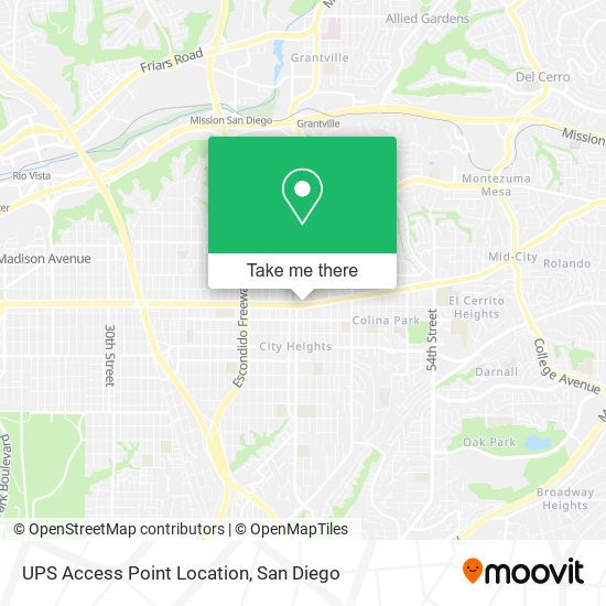 UPS Access Point Location map