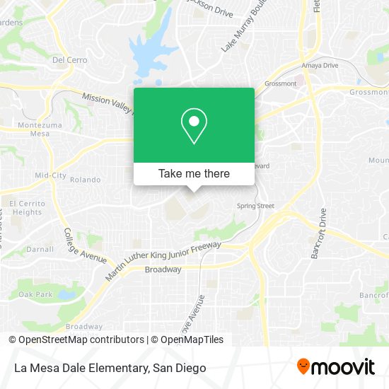 La Mesa Dale Elementary map