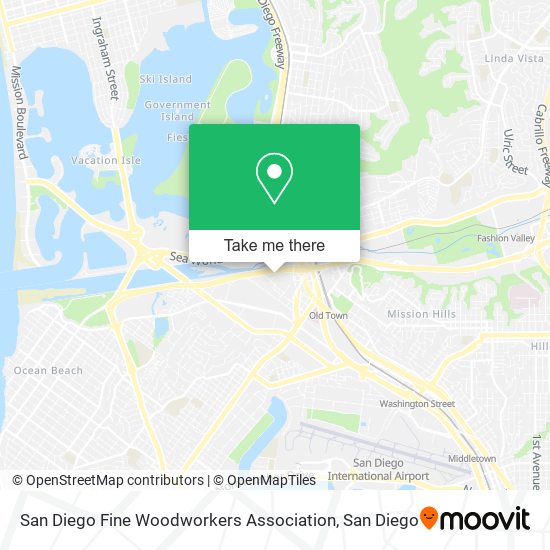 Mapa de San Diego Fine Woodworkers Association