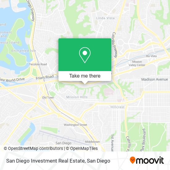 Mapa de San Diego Investment Real Estate