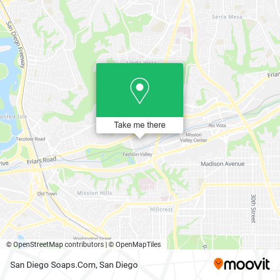 San Diego Soaps.Com map