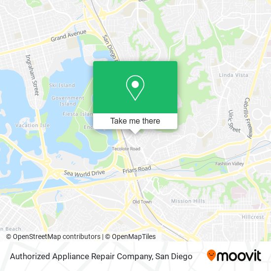 Authorized Appliance Repair Company map