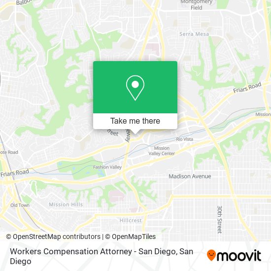Mapa de Workers Compensation Attorney - San Diego